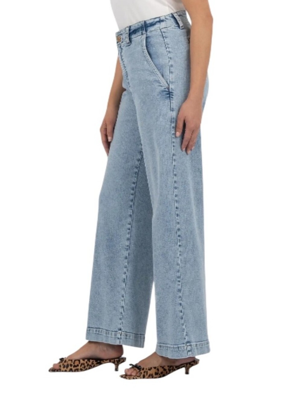 Kut From The Kloth Jean Wide Leg High-Rise Denim Jeans - Picture 2 of 14